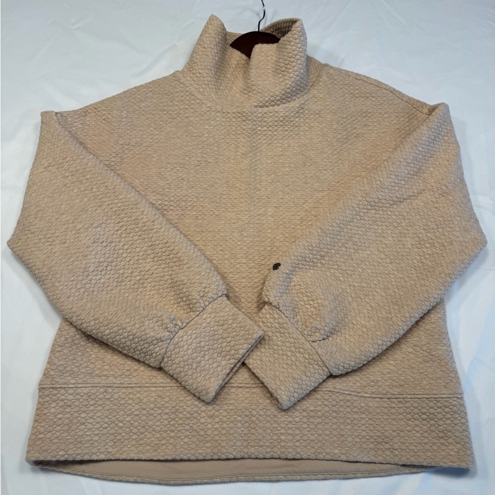 CALIA by Carrie Underwood Beige Textured Funnel Neck Sweater